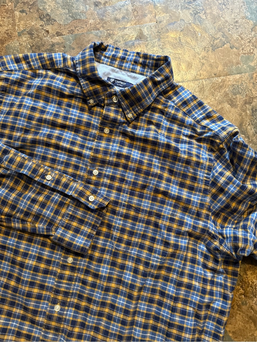 38 Cremieux Classic Plaid Checked Button-Down‎ Shirt Men's 2XT LongSleeve Cotton